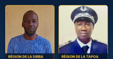 Auguste Kinda et Ismaël Ouattara nommés gouverneurs de la Sirba et de la Tapoa